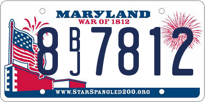 MD license plate 8BJ7812