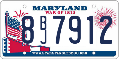 MD license plate 8BJ7912