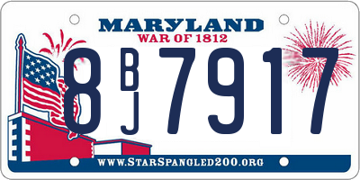 MD license plate 8BJ7917