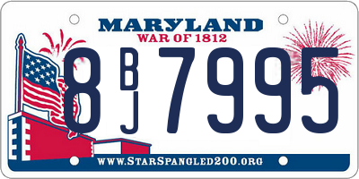 MD license plate 8BJ7995