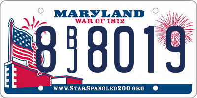 MD license plate 8BJ8019