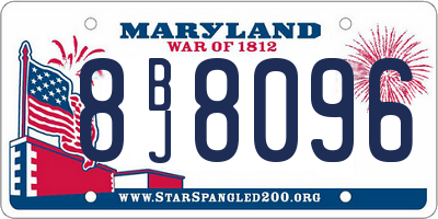 MD license plate 8BJ8096