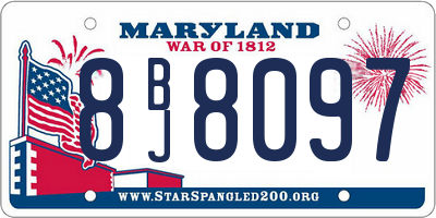 MD license plate 8BJ8097
