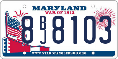 MD license plate 8BJ8103