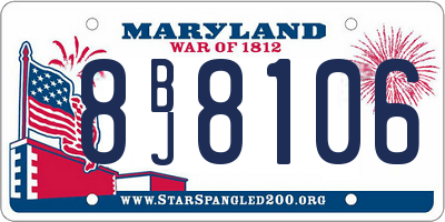 MD license plate 8BJ8106