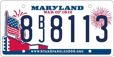 MD license plate 8BJ8113