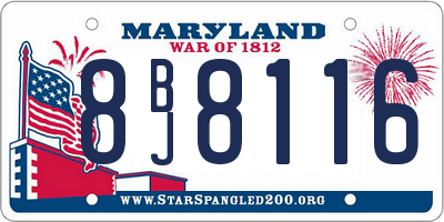 MD license plate 8BJ8116