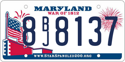 MD license plate 8BJ8137
