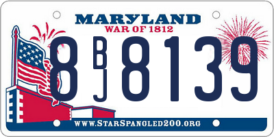 MD license plate 8BJ8139