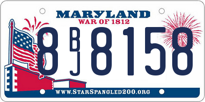 MD license plate 8BJ8158