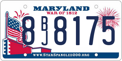 MD license plate 8BJ8175