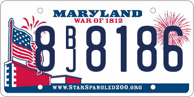MD license plate 8BJ8186