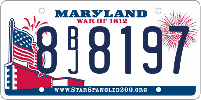 MD license plate 8BJ8197