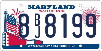 MD license plate 8BJ8199