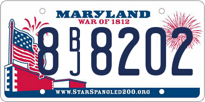 MD license plate 8BJ8202