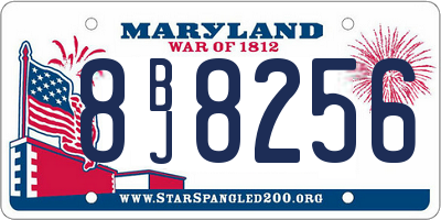 MD license plate 8BJ8256