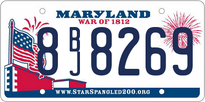 MD license plate 8BJ8269