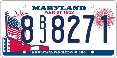 MD license plate 8BJ8271