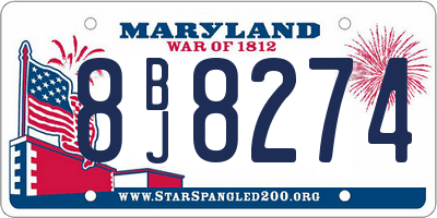MD license plate 8BJ8274