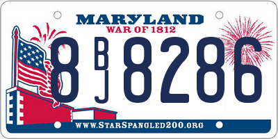 MD license plate 8BJ8286