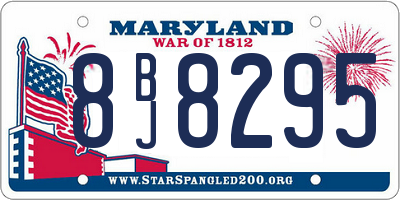 MD license plate 8BJ8295