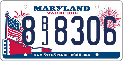 MD license plate 8BJ8306