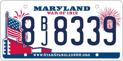 MD license plate 8BJ8339