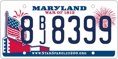 MD license plate 8BJ8399