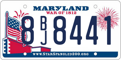 MD license plate 8BJ8441
