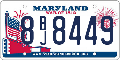 MD license plate 8BJ8449