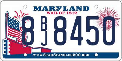 MD license plate 8BJ8450