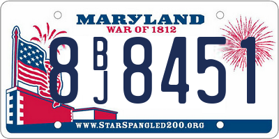 MD license plate 8BJ8451