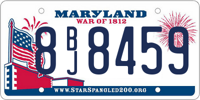MD license plate 8BJ8459