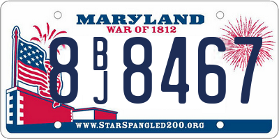 MD license plate 8BJ8467
