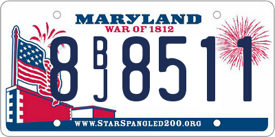 MD license plate 8BJ8511