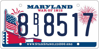 MD license plate 8BJ8517