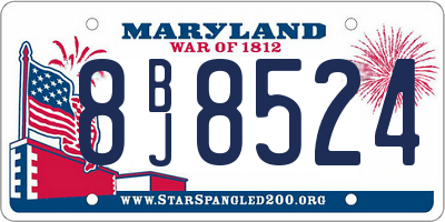 MD license plate 8BJ8524