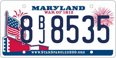 MD license plate 8BJ8535