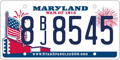 MD license plate 8BJ8545