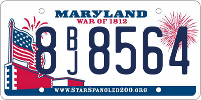 MD license plate 8BJ8564