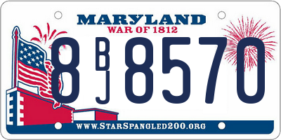 MD license plate 8BJ8570