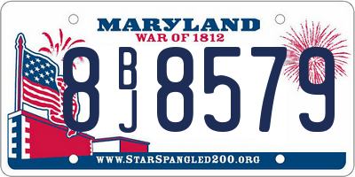 MD license plate 8BJ8579
