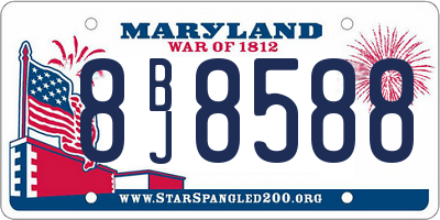 MD license plate 8BJ8588
