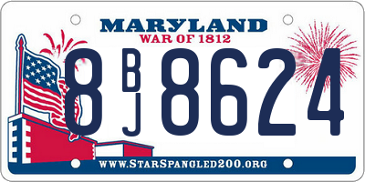 MD license plate 8BJ8624