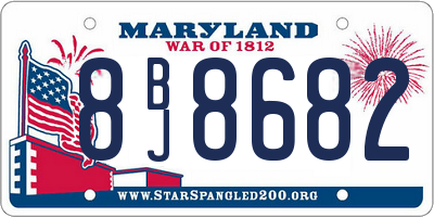 MD license plate 8BJ8682
