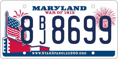 MD license plate 8BJ8699