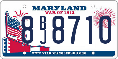 MD license plate 8BJ8710