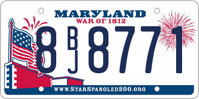 MD license plate 8BJ8771