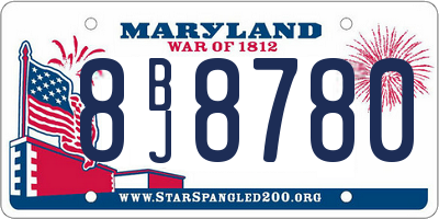 MD license plate 8BJ8780