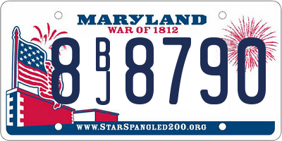 MD license plate 8BJ8790